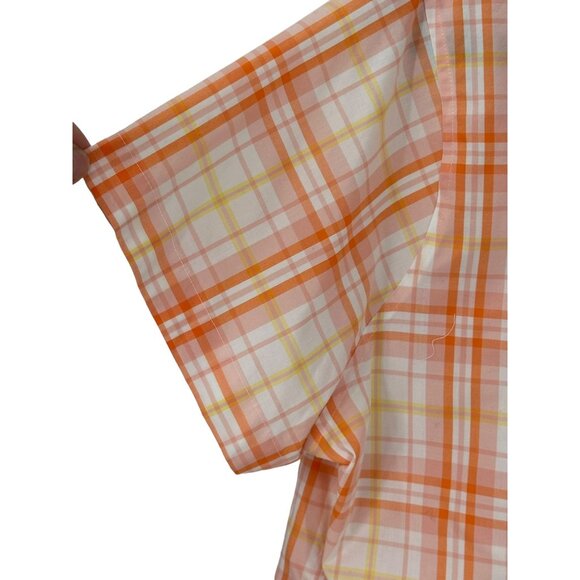 Land's End Button Up Shirt‎ Top Womens Size 18P Plaid Cowboy Cowgirl Western - Picture 6 of 8